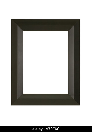 Black picture frame with rectangular vertical shape hanging on a white ...