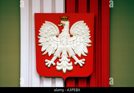 Polish national coat of arms Stock Photo