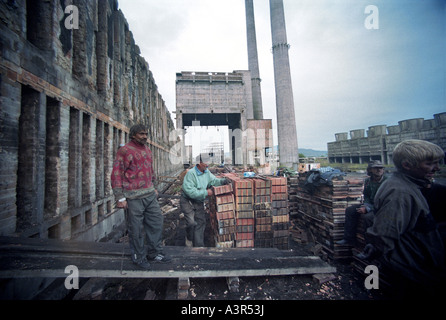 Deconstruction of a ruined coking plant in Calan, Romania Stock Photo