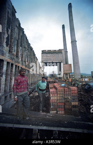 Deconstruction of a ruined coking plant in Calan, Romania Stock Photo