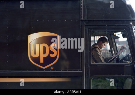 A UPS van Stock Photo