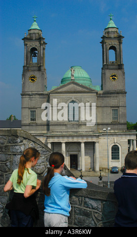 Athlone Ireland Cathedral taken from Athlone Castle Stock Photo