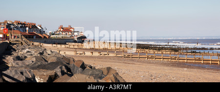 Hornsea Promenade and beach, Holderness Coast, East Yorkshire UK Stock Photo
