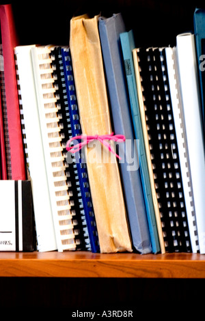 Reference Note Books Reference books/notes in an office setting Stock Photo - Alamy