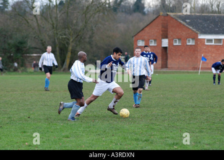 Sunday League football, Newbold Comyn, Leamington Spa, Warwickshire, England, UK Stock Photo