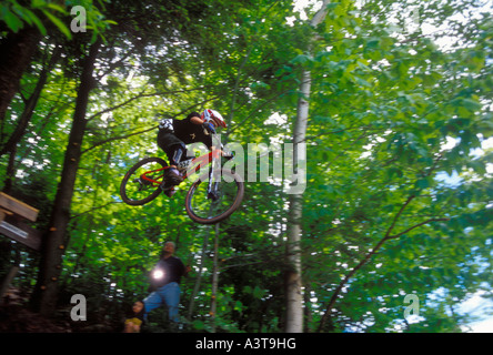 Mountain biking, Marquette, Michigan, Upper Peninsula Stock Photo