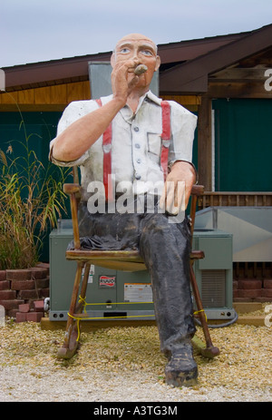 One legged man statue at a restaurant in Rio Grande New Jersey Stock Photo