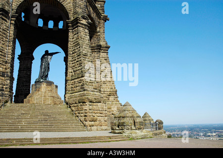 Kaiser-Wilhelm-Denkmal / Porta Westfalica Stock Photo