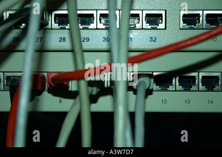 computer network, hub, switch Stock Photo