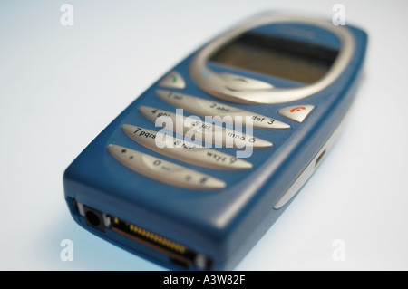 Blue Nokia cellphone closeup Stock Photo