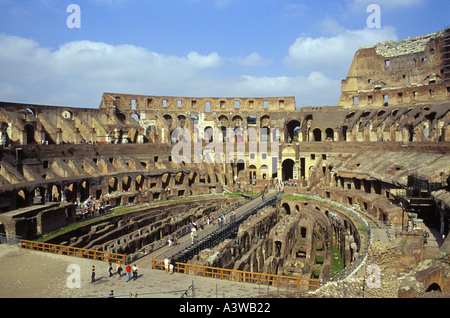 Interior of the Colosseum in Rome Italy Stock Photo