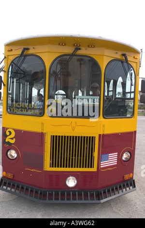 Tourist trolley. Clearwater Beach Florida USA Stock Photo