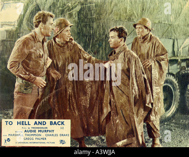 TO HELL AND BACK 1955 U-I film with Audie Murphy second from right Stock Photo