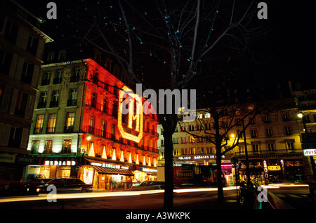 Paris Square Place de Ste Marie Madeleine in Millenium decoration Stock Photo