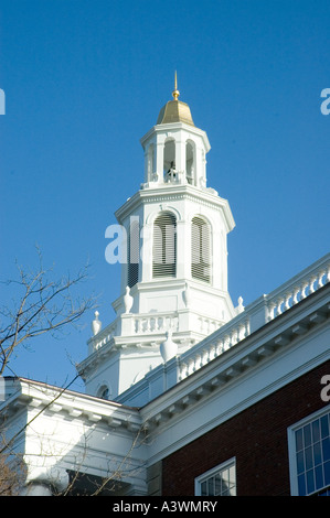 Belltower at Harvard Universtiy in Cambridge Massachusetts Stock Photo