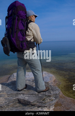 Backpacking Pictured Rocks National Lakeshore Stock Photo - Alamy