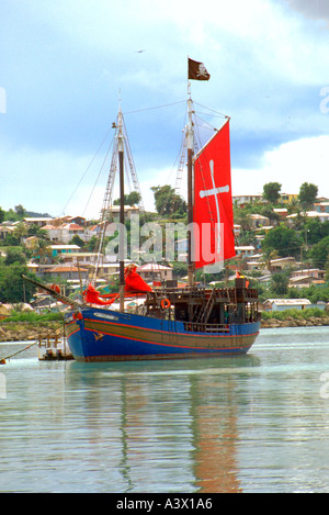 Pirate excursion boat. Antigua Island West Indies Caribbean Stock Photo