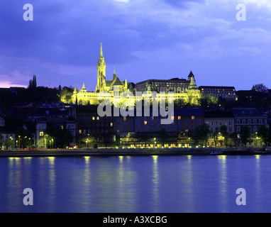 geography / travel, Hungary, Budapest, city views / city scapes, river Danube, city district Buda, Castle Hill, Matthias Church,