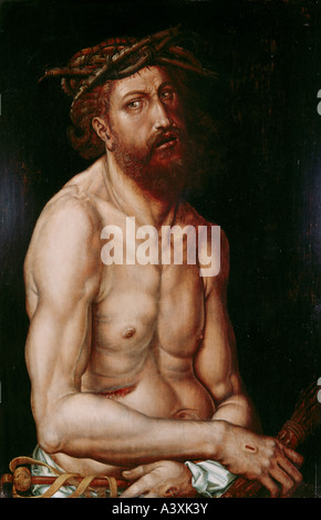 'fine arts, Dürer, Albrecht, (1471 - 1528), painting, 'Christ as man of sorrows', Pommersfelden, historic, historical, Europe, Stock Photo