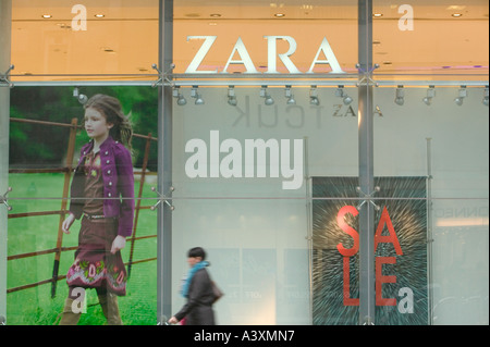 a ZARA shop in Manchester city centre, UK Stock Photo