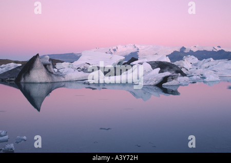 iceberg at glacial lake, Iceland, Joekulsarlon Stock Photo