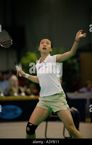 Pi Py Hongyan at French Open Badminton Championship in Paris Saturday 20 March 2004 Stock Photo