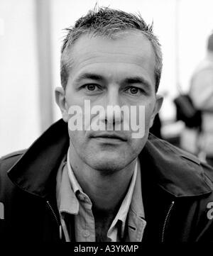 British author Geoff Dyer at the 2003 Guardian Hay Festival book festivals in Hay-on-Wye, Wales, UK  Great Britain  KATHY DEWITT Stock Photo