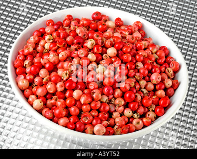 PINK PEPPERCORNS Stock Photo