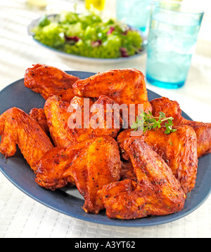 BBQ SPICY CHICKEN WINGS Stock Photo