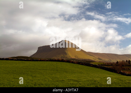 A classic view of Ben Bulben in County Sligo Ireland Stock Photo