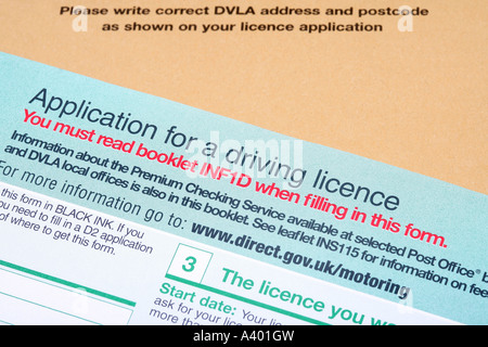 application for a driving licence form d1