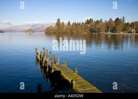 Pier at Bowness On Windermere, Lake District, Cumbria, England, UK. Stock Photo