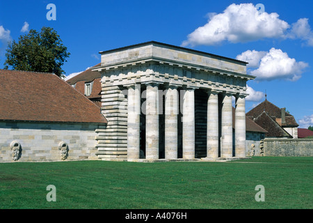 FRANCE JURA  ARC-ET-SENANS   SALINE ROYALE  ROYAL SALTWORKS WARDENS BUILDING AND MAIN ENTRANCE Stock Photo