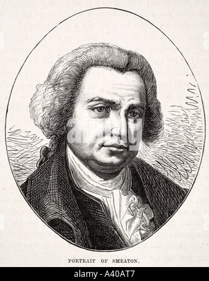 Portrait of John Smeaton, 1724 - 1792, the English engineerfather of ...