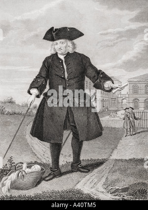 Thomas Coram, 1668 - 1751. English Founder of the Foundling Hospital, London. Stock Photo