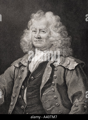 Thomas Coram, 1668 - 1751.  English Founder of the Foundling Hospital London. Stock Photo