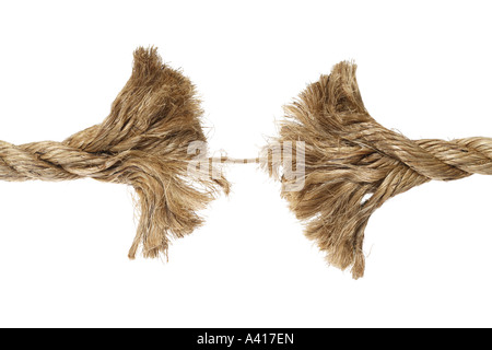 Breaking Rope Close-up Stock Photo