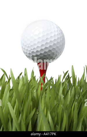 Golf Ball in Grass Stock Photo