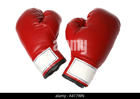 Boxing Gloves Cut Out On White Background Stock Photo - Alamy