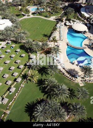 Garden and pool area of Le Royal Meridien hotel, Dubai, UAE. February 2007. Stock Photo