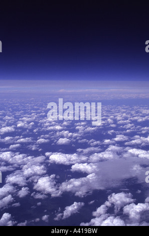 Clouds viewed from aeroplane window Stock Photo