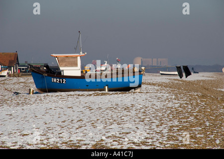 Looking towards Sizewell nuclear power station from Aldeburgh Stock Photo