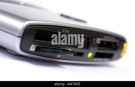 Memory card reader in use with an xD card Stock Photo