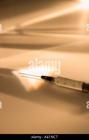 Closeup of hypodermic needle Stock Photo