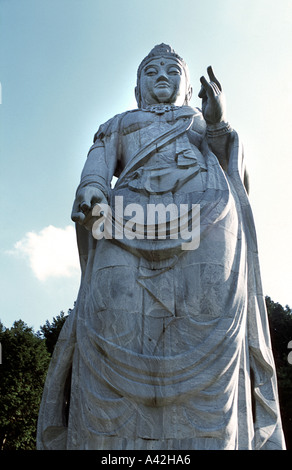 20m tall Kannon Bodhisattva statue at Tsubosaka dera temple Nara prefecture Japan Historic temple Founded in 701AD Stock Photo