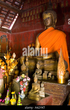 Buddha inside Wat Xieng Maen at Ban Xieng Maen Across River from Luang ...