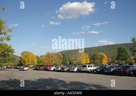 Tourist Parking lot in Harpers Ferry, WV Stock Photo