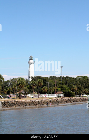 St. Simons light, St. Simons Island in Glynn County, Georgia Stock Photo