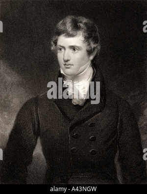 Edward George Geoffrey Smith-Stanley, 14th Earl of Derby Lord Stanley, 1799 - 1869. English statesman and three times Prime Minister of United Kingdom. Stock Photo