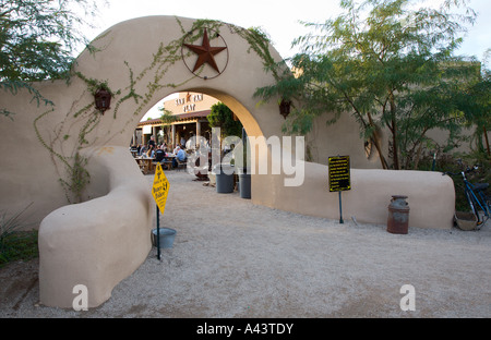 San Tan Flats restaurant at foot of San Tan Mountains in Queen Creek, Arizona, USA Stock Photo